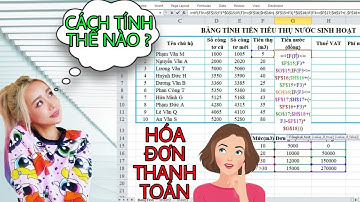 Cách tính tiền nước sinh hoạt trên excel | File excel quản lý tiền nước cực dễ | Vũ Giang Channel