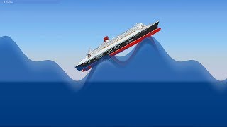 Large ship in rough seas | Sinking Simulator #01