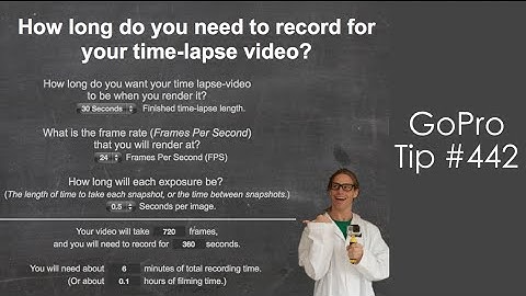 Time - Lapse Calculator - GoPro Tip #442 | MicBergsma