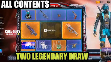 *NEW* Codm Two Legendary Draw Contents | Cordite Zero G And BK 57 Space Race