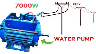 I turn Water Pump into 220V AC GENERATOR