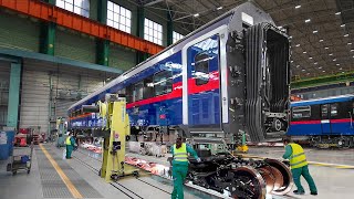 Inside Billion $ Factory Producing Massive Train - Production Line