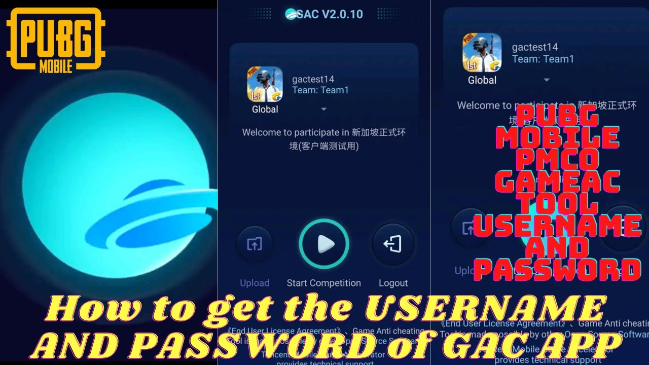HOW TO GET USERNAME AND PASSWORD OF PUBG MOBILE GameAC TOOL PUBGM