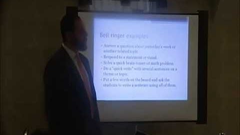 Bell ringers: Setting a productive tone for class