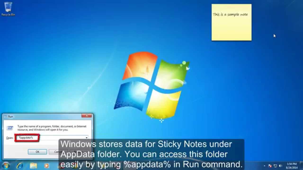 skrive et brev Streng reductor How to Recover Deleted Sticky Notes - YouTube