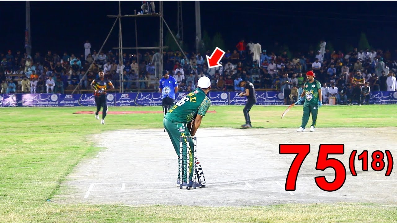BIG Match 75 Runs Need 18 Ball Best Batting Falak Basheer Best Match in ...