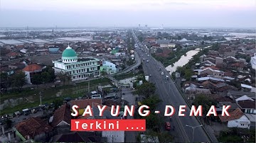 Kabupaten Demak dari Udara, Drone View Senja Morosari Sayung