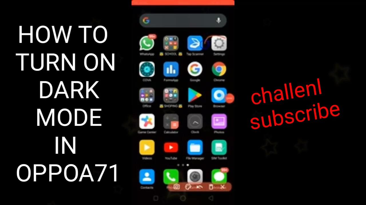 How TO TURN ON DARK MODE IN OPPO A71 YouTube