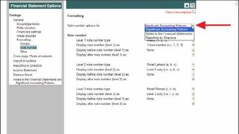 IFRS Financials: Working in the Financial Statements - Note Number Headings