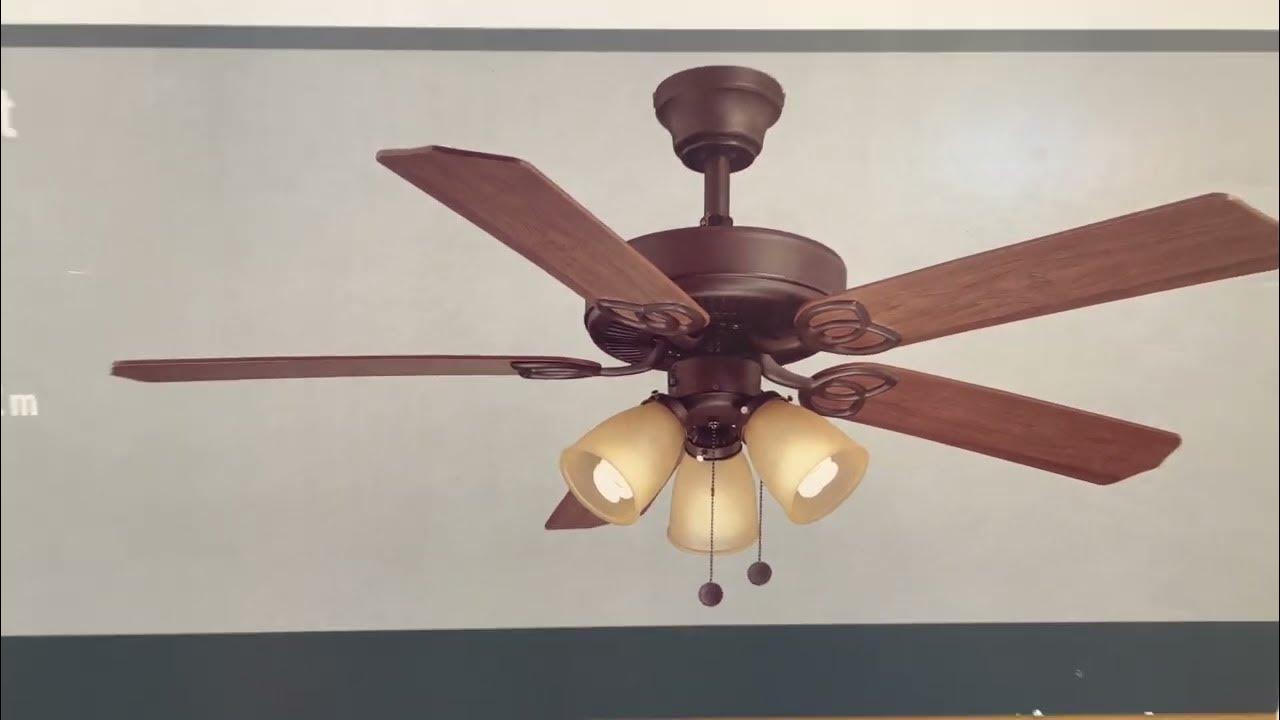 Hampton Bay Brookhurst Ceiling Fan At Home Depot (ORB)(July 2022) - YouTube
