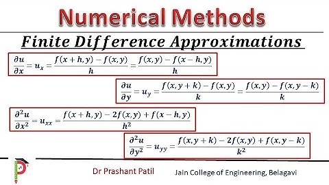 Finite Difference Approximations for Partial Derivatives || Dr Prashant Patil
