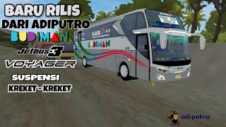 Bus budiman|baru rilis dari pabrik|tasik-solo|suspensi kreket-kreket bussid screenshot 4