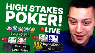 Cards Up High Stakes Poker! (FINAL TABLE 3 LEFT $20,000+ To 1st)