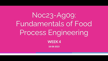 Fundamentals of Food Process Engineering 2023 Week 4 Problem Solving Session