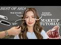 Around asia with makeup thai brows korean aegyosal igari makeup