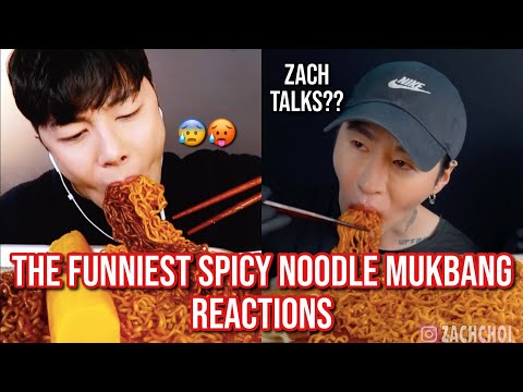 the FUNNIEST spicy noodle mukbang reactions