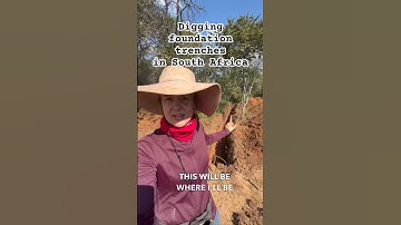 Foundation update! Digging 1500mm deep trenches for #stonefoundations. #construction #rammedearth