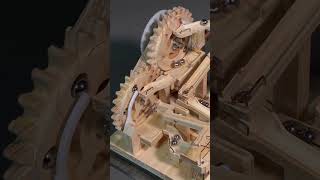 Kinetic Art Marble Machine G1 Double Gears Lift - Module 2  #woodmarblemachine