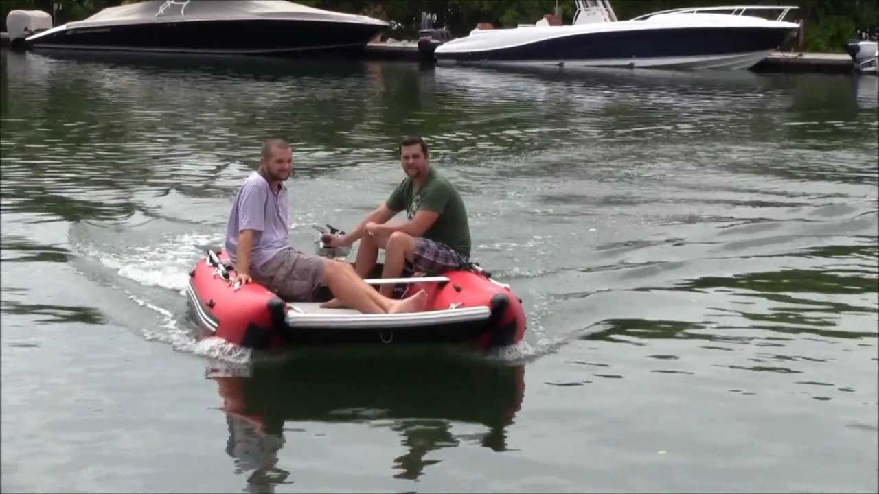 inflatable catamaran with motor