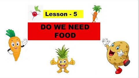 STATE - 1st std EVS Lesson -  5 Do We Need Food (part - I).