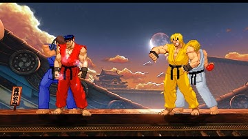 INSANE 2v2 FIGHT! EX Ryu & Cold Blooded Ryu Take on EX Ken & Fire Storm Ken ⚔️ 🔥