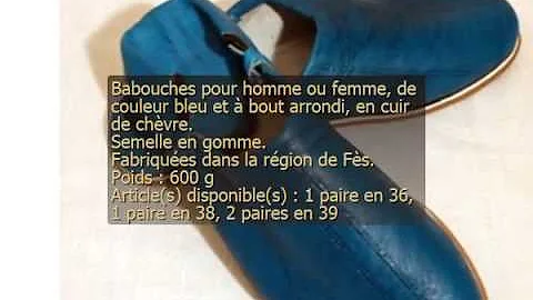 BABOUCHE MAROCAINE EN CUIR