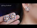 Pinwheel beaded stud earrings. How to make earring