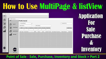 Excel VBA for Beginners: How to use Multipage and Listview | Sales, Purchase, Inventory & Stock pt2
