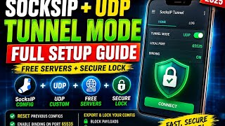 How to Create SocksIP UDP Config File | Free Tunnel Mode Setup & Export Lock Tutorial