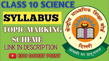Class 10 CBSE Science 2021-22 Term 1&2 Reduced latest Syllabus |Latest Syllabus, full information