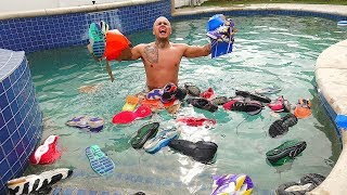 Throwing My Brothers $10,000 Shoe Collection In The POOL PRANK!!!!!!!