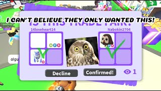 YAYYY  I FINALLY GOT AN OWL FOR THIS OFFER ONLY  NEVER GIVE UP!  Adopt Me  Roblox