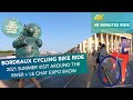  4k 2021 virtual cycling bike ride in bordeaux france  garonne river  le chat geluck expo show