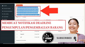 Membuat notifikasi deadline pengumpulan/pengembalian barang dengan PHP dan SQL