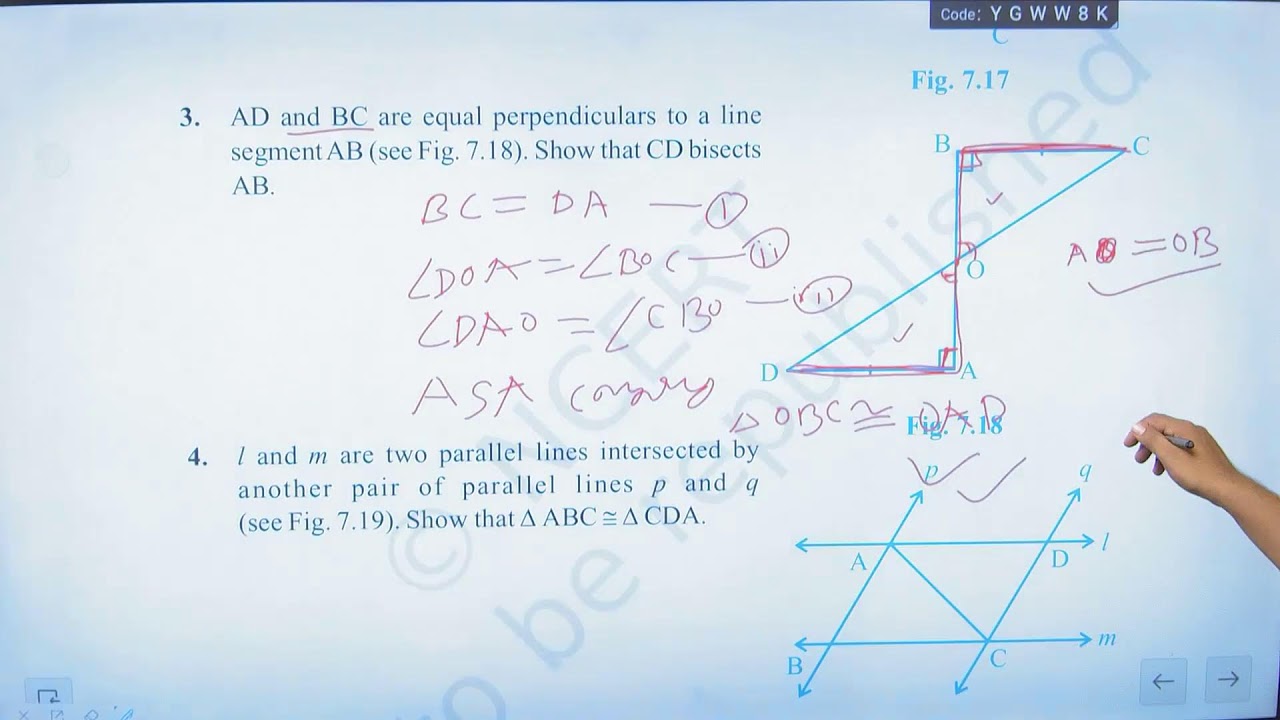 Ncert class 9 ex 7 1 triangle youtube