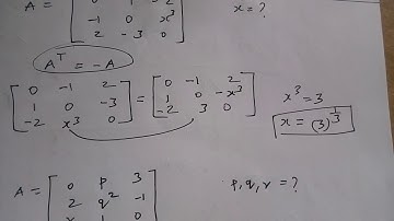 11th math|Matrices & Determinants|Exercise 7.1|Q.no:20