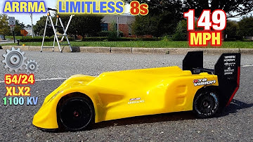 arrma limitles 8s  GT Vison 149 MPH speed pass castle XLX2