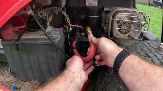 Make changing oil on your riding mower easy Drainzit install/demo