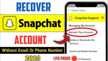 How To Recover Snapchat Account Without Phone Number Or Email || 2023 Recover Snapchat Account