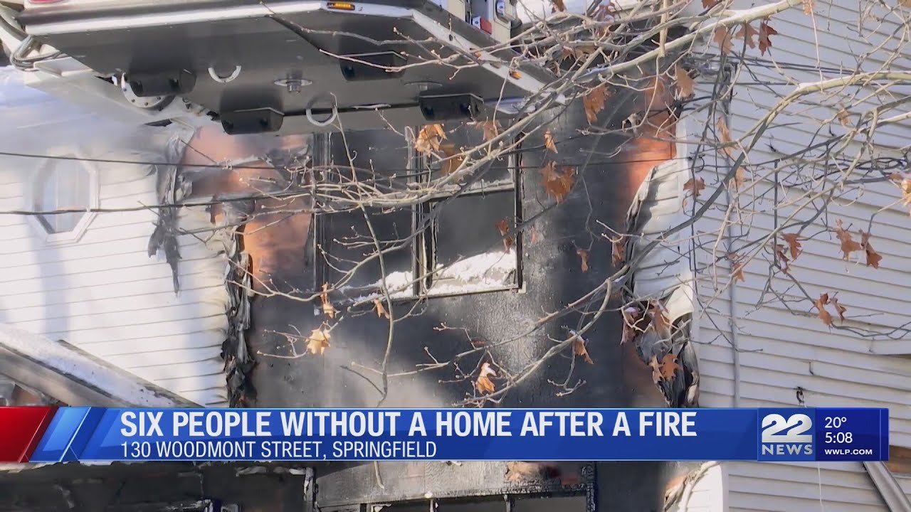 Six without home after fire on Woodmont Street in Springfield - YouTube