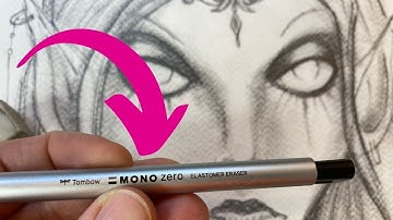 My SECRET to Creating STUNNING HIGHLIGHTS with the Tombow Mono Zero Eraser when Drawing Faces!