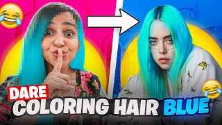 Coloring my Hair BLUE (because I said I will🥺)