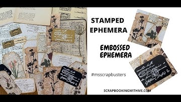 STAMP YOUR SCRAPS! MAKE YOUR OWN EPHEMERA ~ STAMPING TIPS AND TRICKS ~ #msscrapbusters