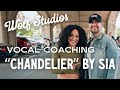 Singer raquel reigns coaches chandelier by sia