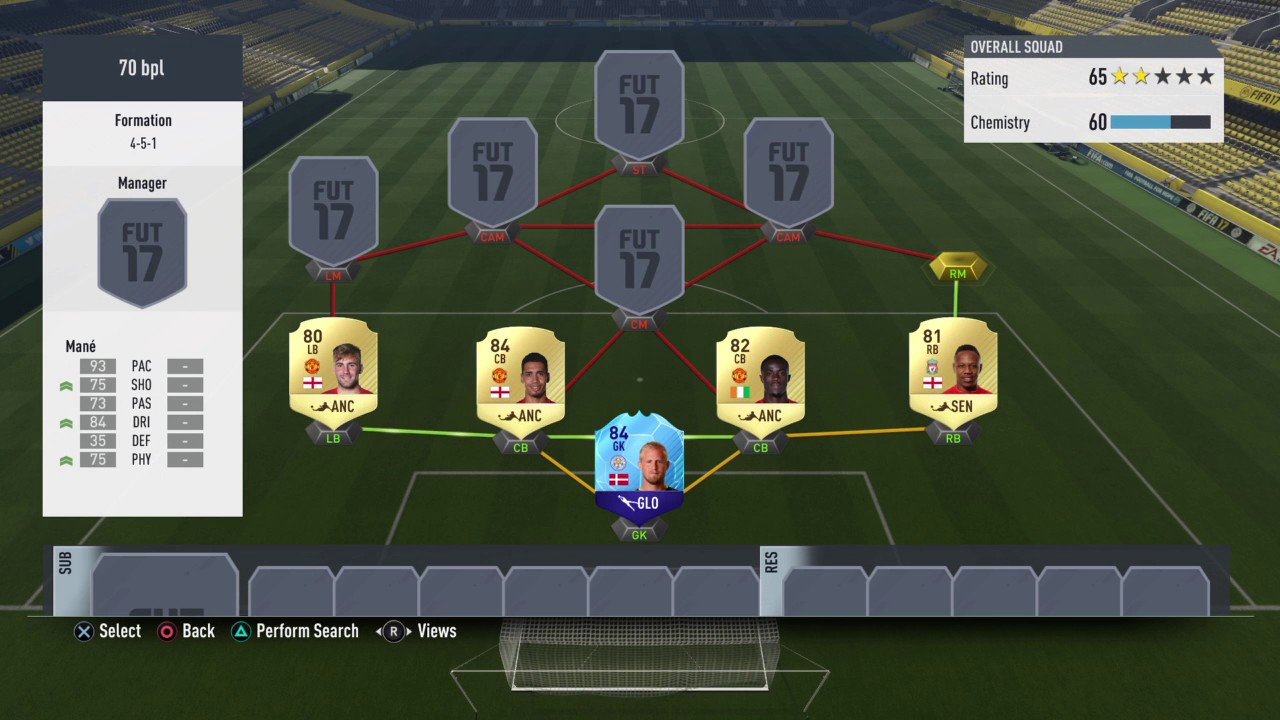 FIFA 17 70k bpl sqaud builder