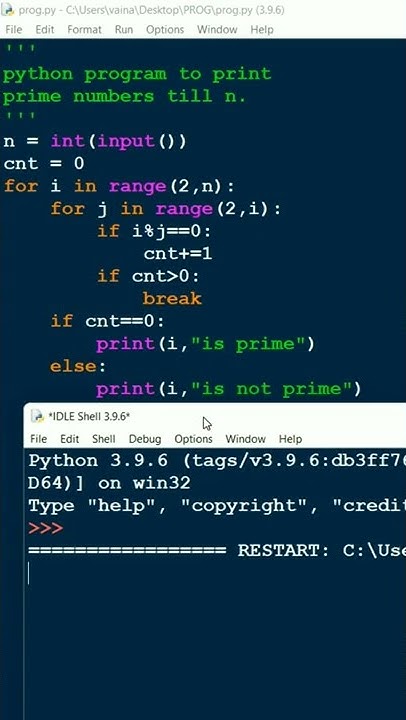 Find Prime numbers upto N in Python. - YouTube