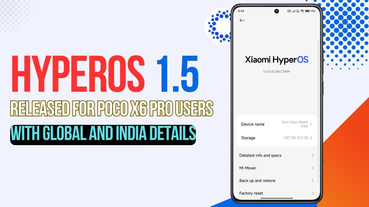 Redmi K70E / POCO X6 Pro HyperOS 1.5 rolled out for all users with new features ✨