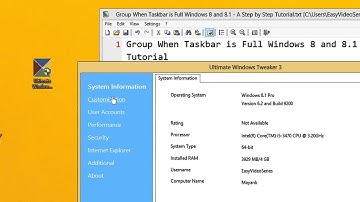 Group When Taskbar is Full Windows 8 and 8 1   A Step by Step Tutorial