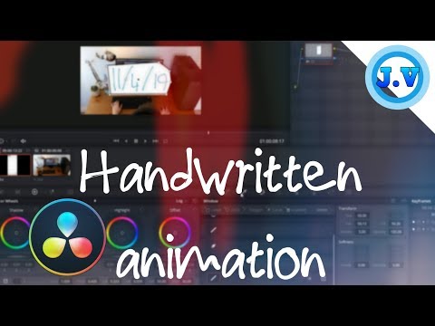 How to animate handwritten title/drawing in Davinci Resolve 15/16