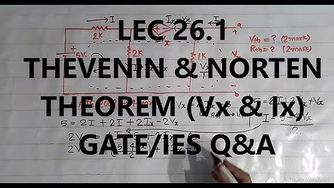 Network Theory 26.1 | Thevenin theorem problems with dependent sources| Nortons theorem problems |